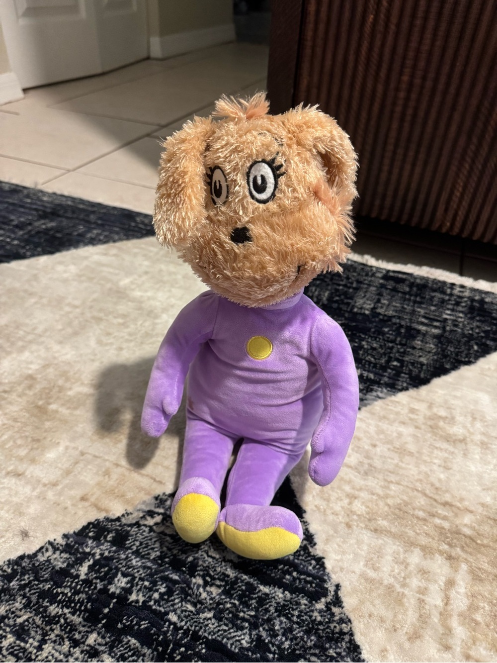 Kohl's Plush Dog Character Toy - Purple with Tan Fur and Yellow Accents